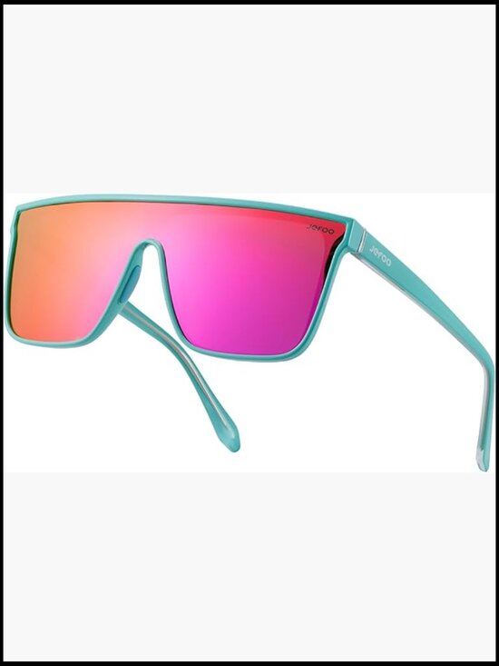 Polarized Square Sunglasses Oversized Fashion Siamese Lens Flat Top Shield main image 7
